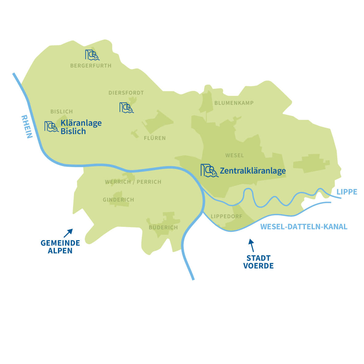 Entsorgungsgebiet Stadtwerke Wesel