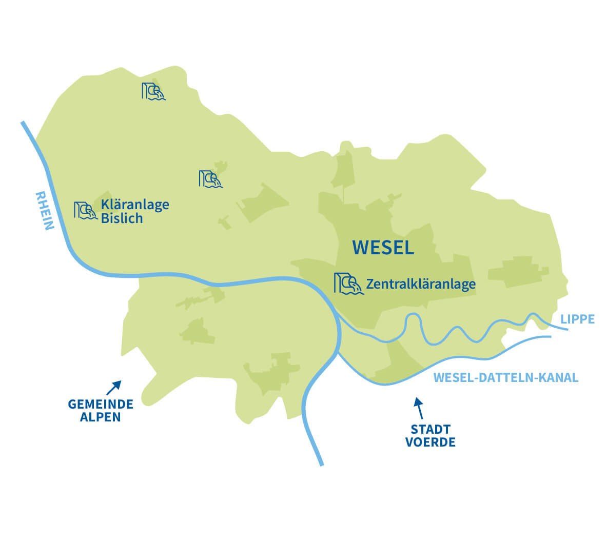 Entsorgungsgebiet Stadtwerke Wesel